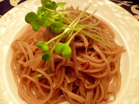 Dietパスタ☆ごぼうの和風ぺペロンチーノ